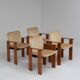 Vintage dining table set with armchairs