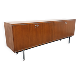 Vintage modernist enfilade in rosewood and chrome metal from the 60s and 70s.
