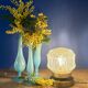 Vintage globe table lamp in moulded glass