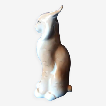 Lynx en porcelaine de Léningrad dite Lomonosov