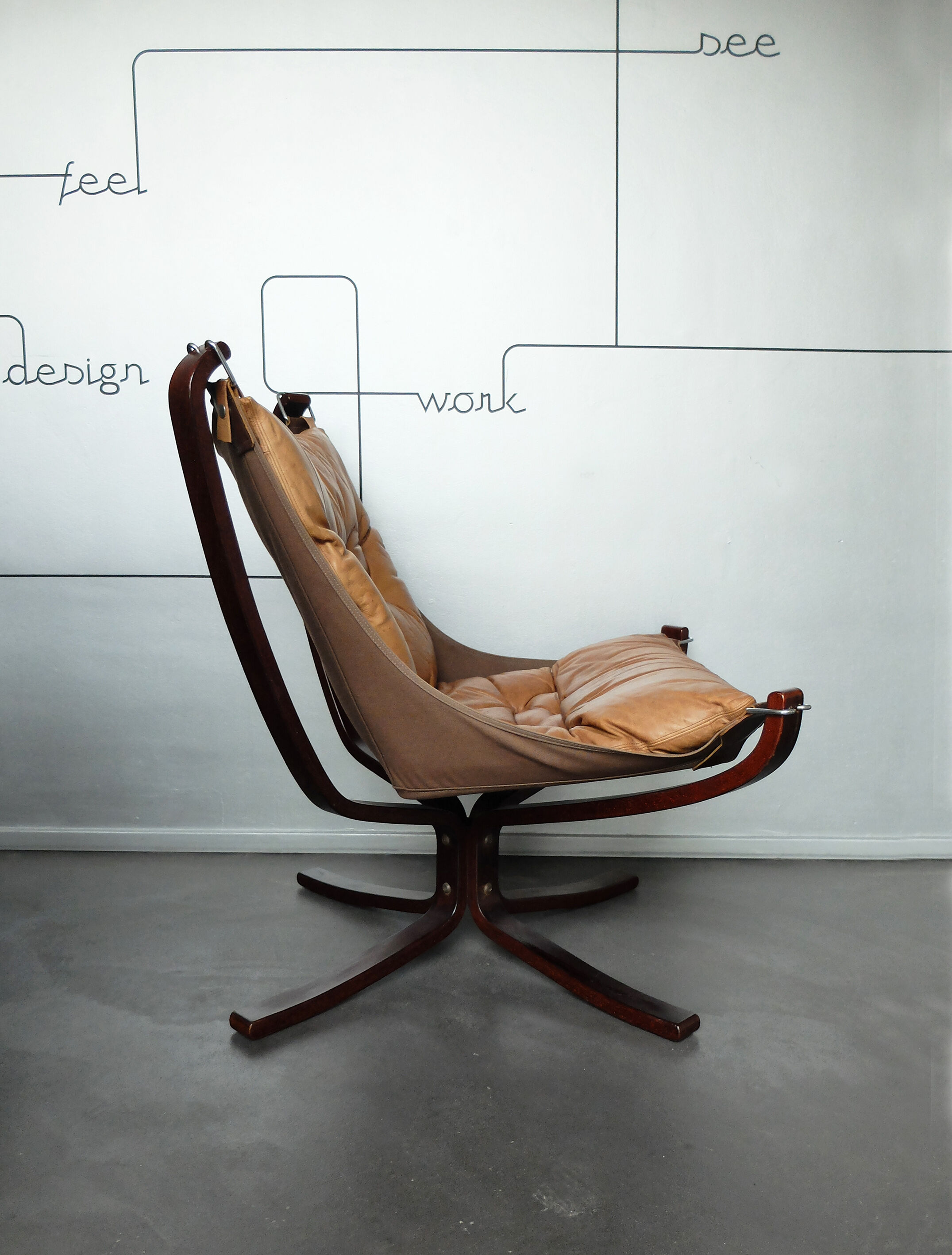 Scandinavian armchair Falcon Chair, Sigurd Resell for Vatne Møbler, Norway 1970
