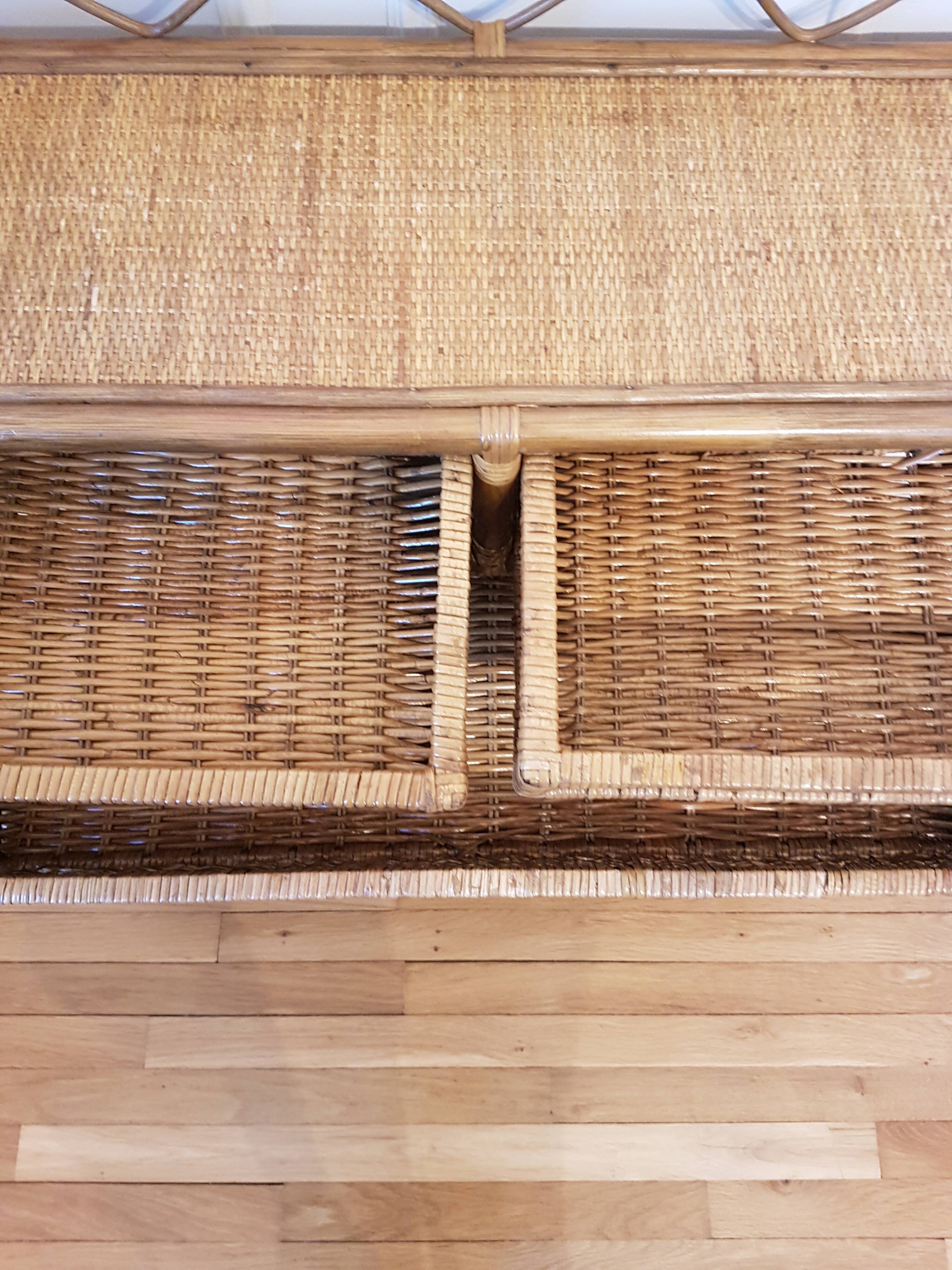 Rattan chest of drawers