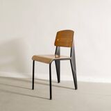 Vintage French Mid Century Jean Prouvé Metropole Standard Chair, 1950s