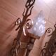 3 gold metal torchere wall lights
