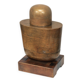 Holey Grail monumental sculptural form in wood by Annet Gaaikema, 1980s