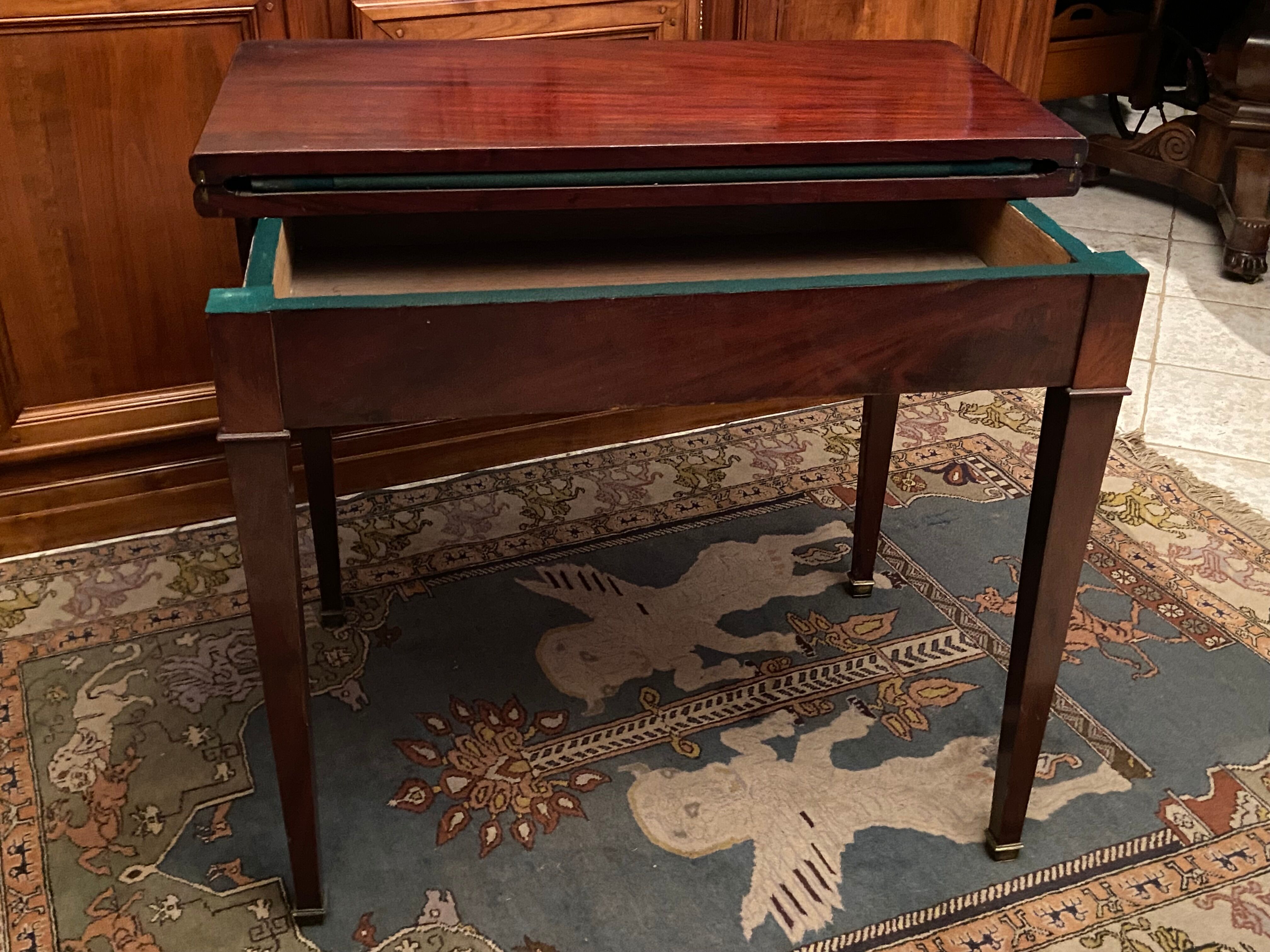 Game table board wallet sofa back mahogany console Napoleon III