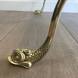 Neoclassical brass style coffee table with dolphin head decoration