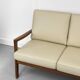 3-Seater Senator Sofa in Leather and Teak by Ole Wanscher for Cado, 1977