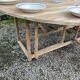 Large gateleg table in raw wood