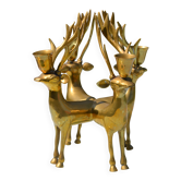 Antique Brass Deer Candle Holder