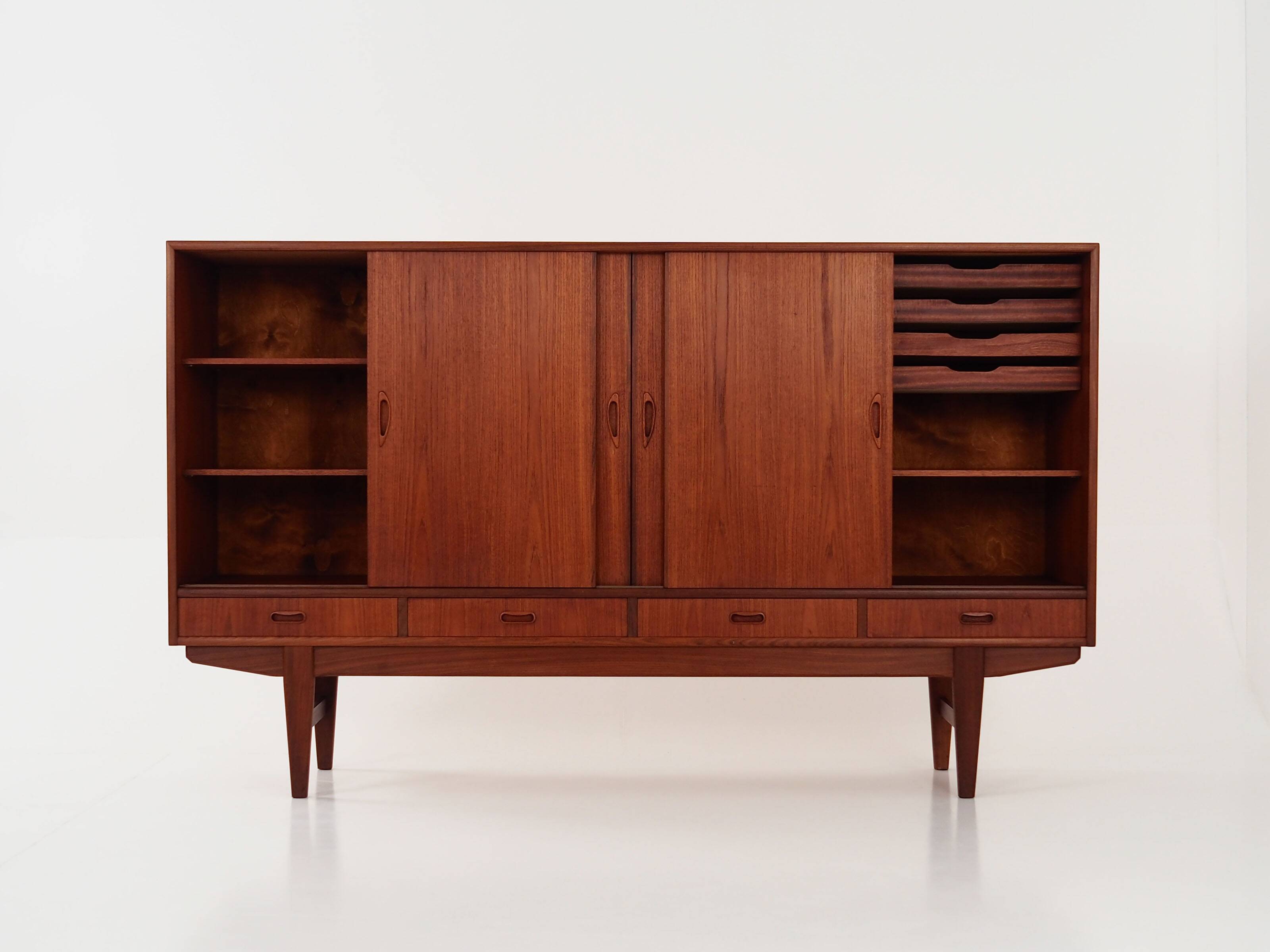 Teak highboard, Danish design, 1970s, production: Denmark