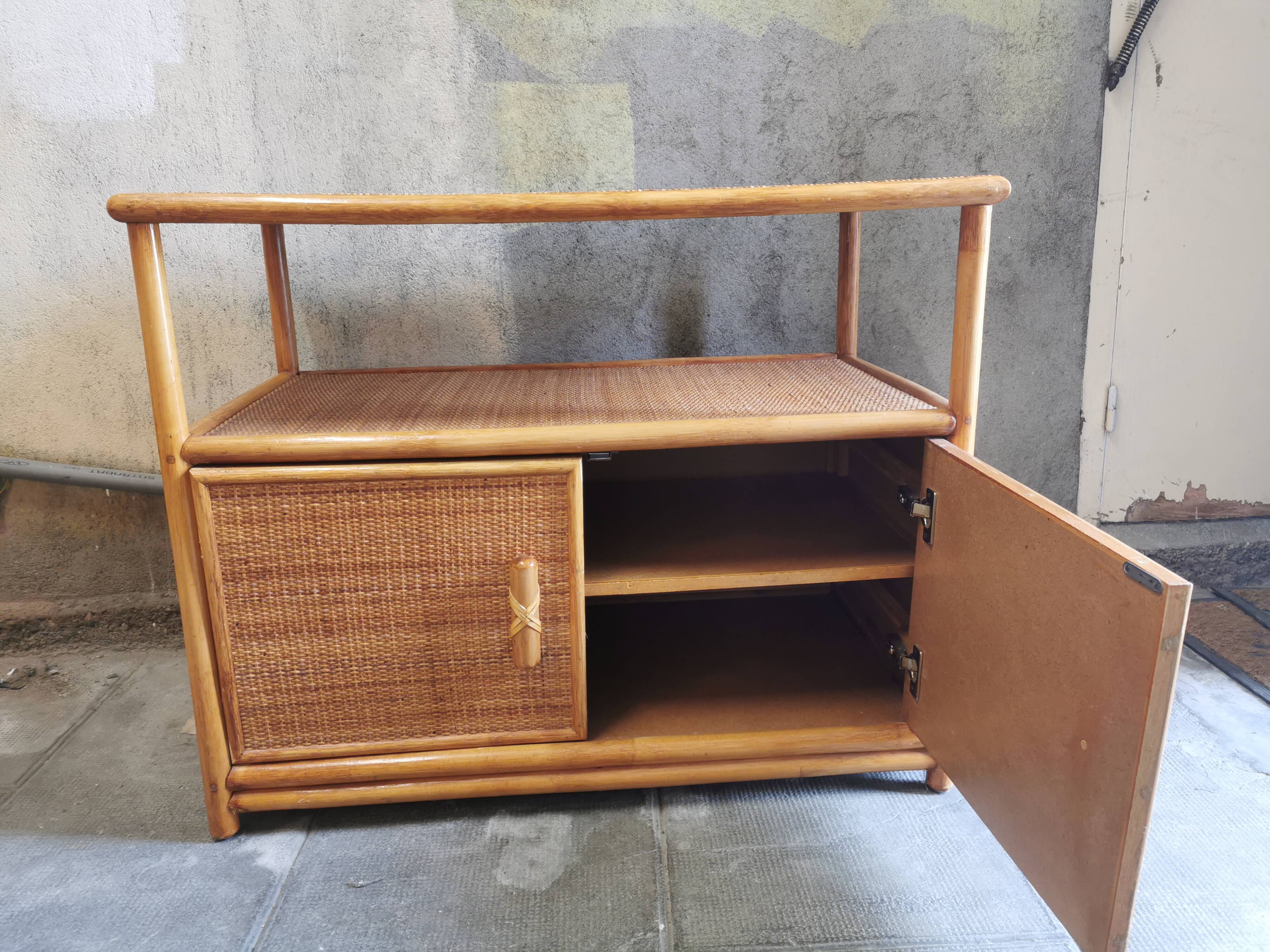 Vintage rattan console 70/80