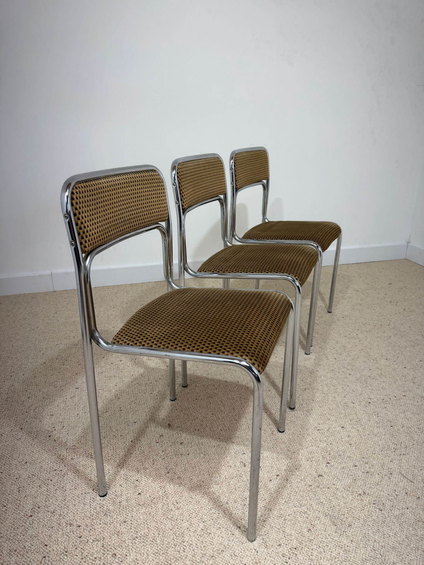 Chaises vintage tubulaires chromées 