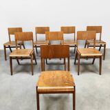 8 vintage Casala stackable dining chairs