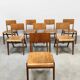 8 vintage Casala stackable dining chairs