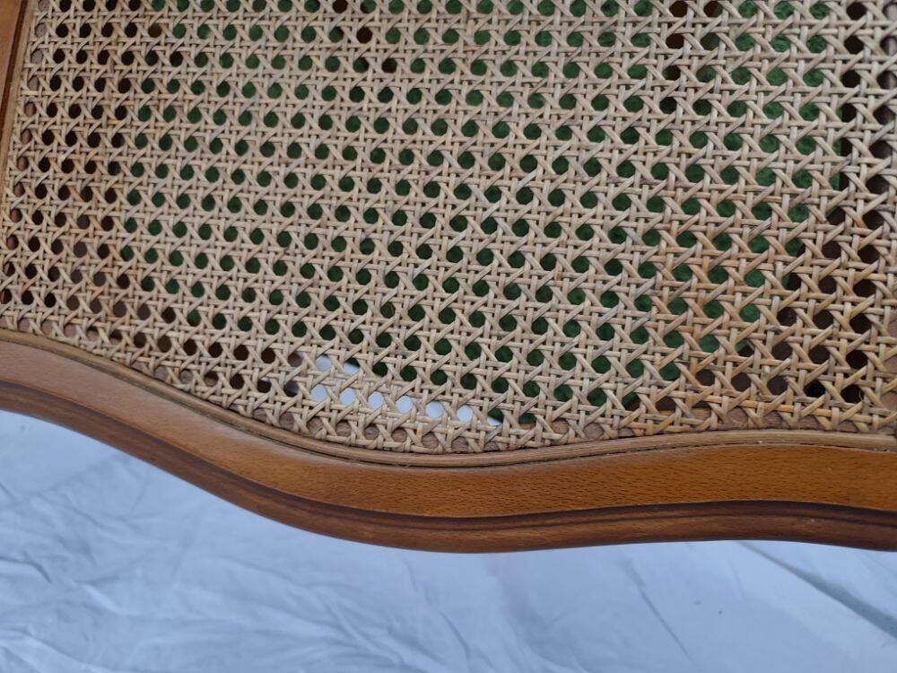 Magnificent Set of 3 Vintage Louis XV Chairs in Carved Solid Wood and Cane