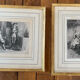 Pair of antique prints lithographs Célestin Nanteuil