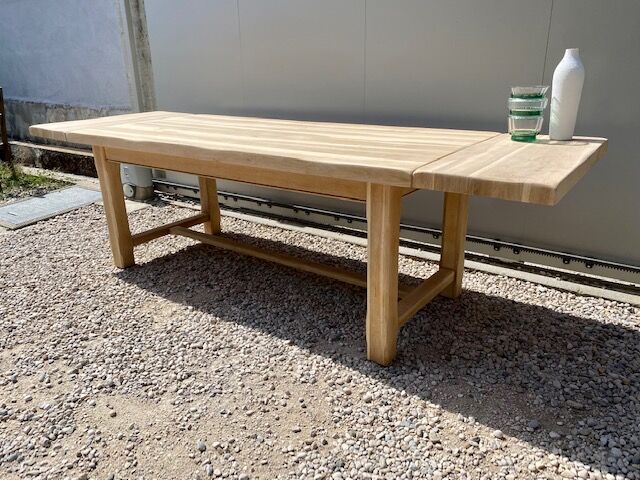 Stripped farmhouse table extensions up to 280 cm