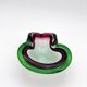Flavio Poli Seguso Sommerso Green Magenta Ashtray 17.5cm 962g