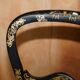 Regency Chair in Ebonised Wood and Gold Leaf Inlaid with Mother of Pearl circa 1815