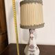 Ancien Lampe Porcelaine Craquelée Satsuma Japon Balustre Meiji Fleurs