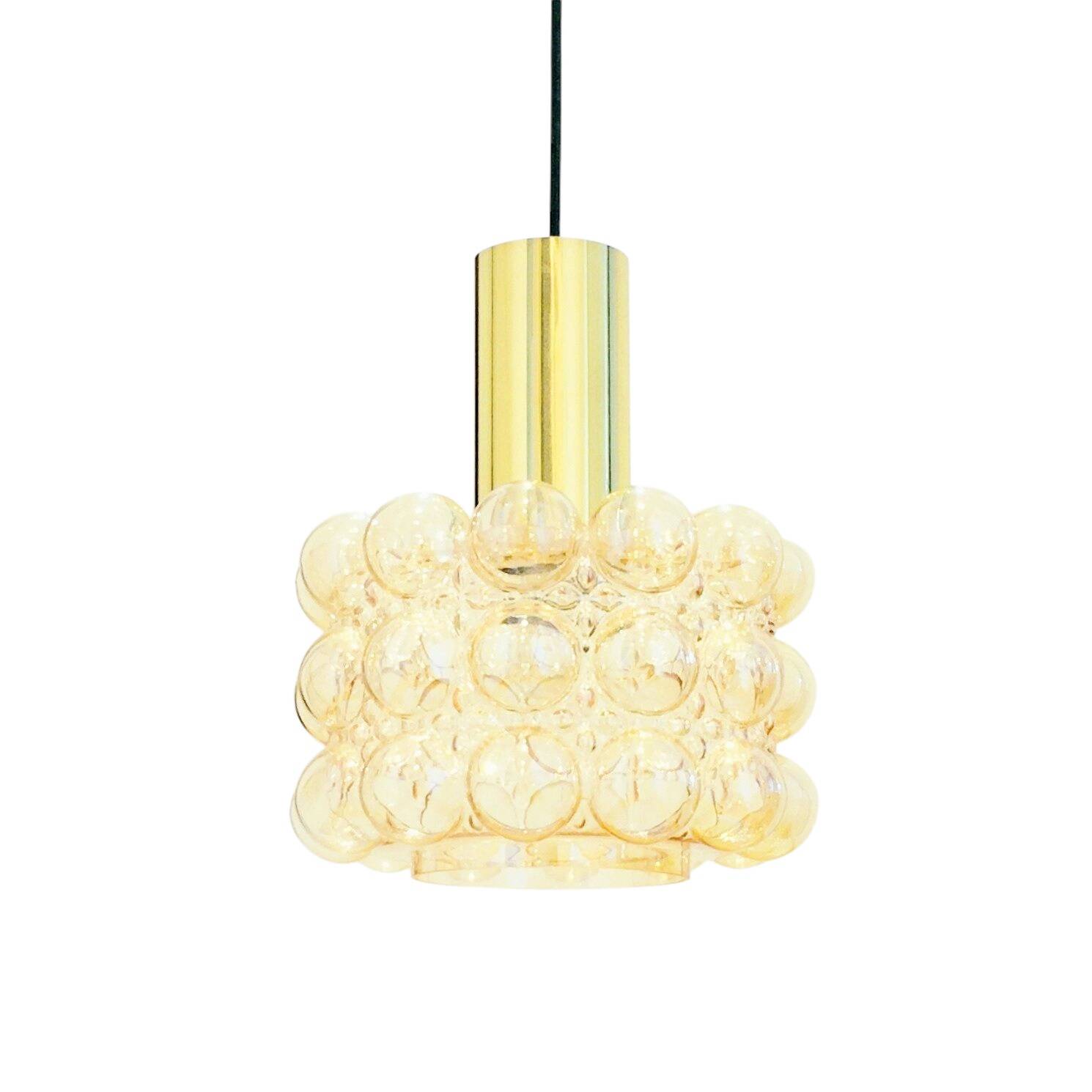 Mid-Century Space Age Bubble Glass Ceiling Light by H. Tynell for Limburg