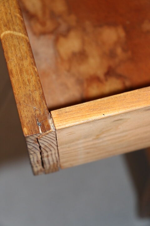 Medium oak veneered bedside 1960