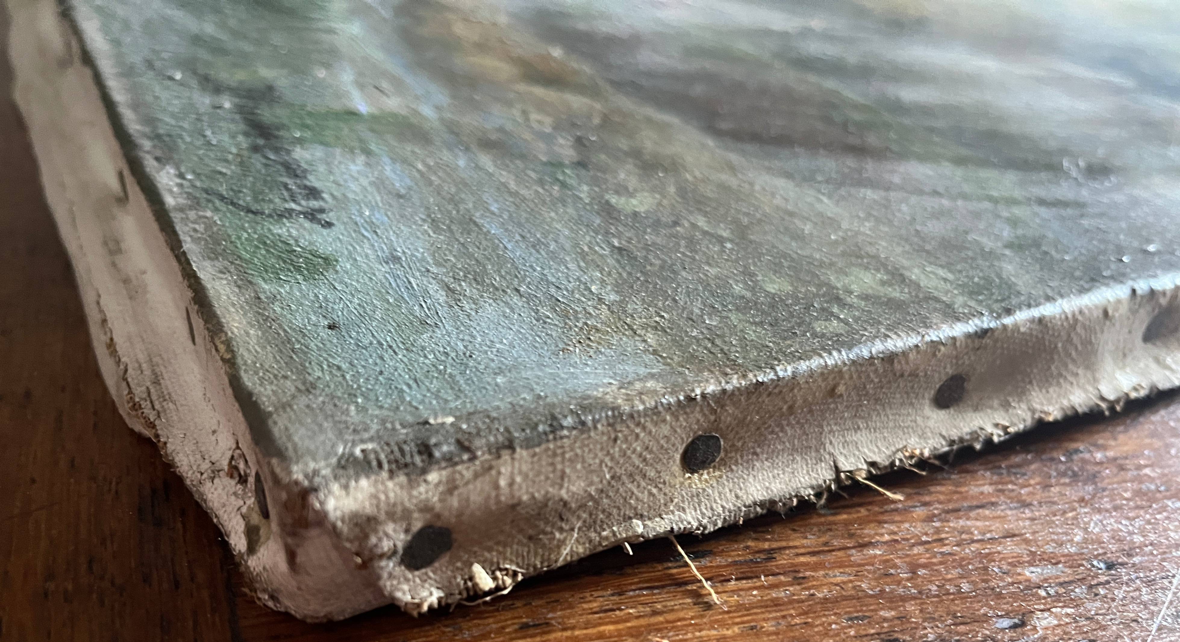 Old HST painting: "Animated pastoral landscape" signed Duperay filigreeantiqu