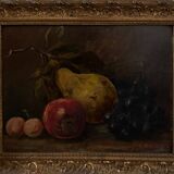 Pair of still lifes, oils on cardboard, fruits, 20th century by L. Gauthier