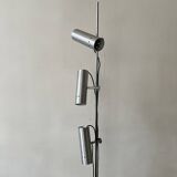 Chrome metal floor lamp with 3 spots by Alain Richard, design 1970.