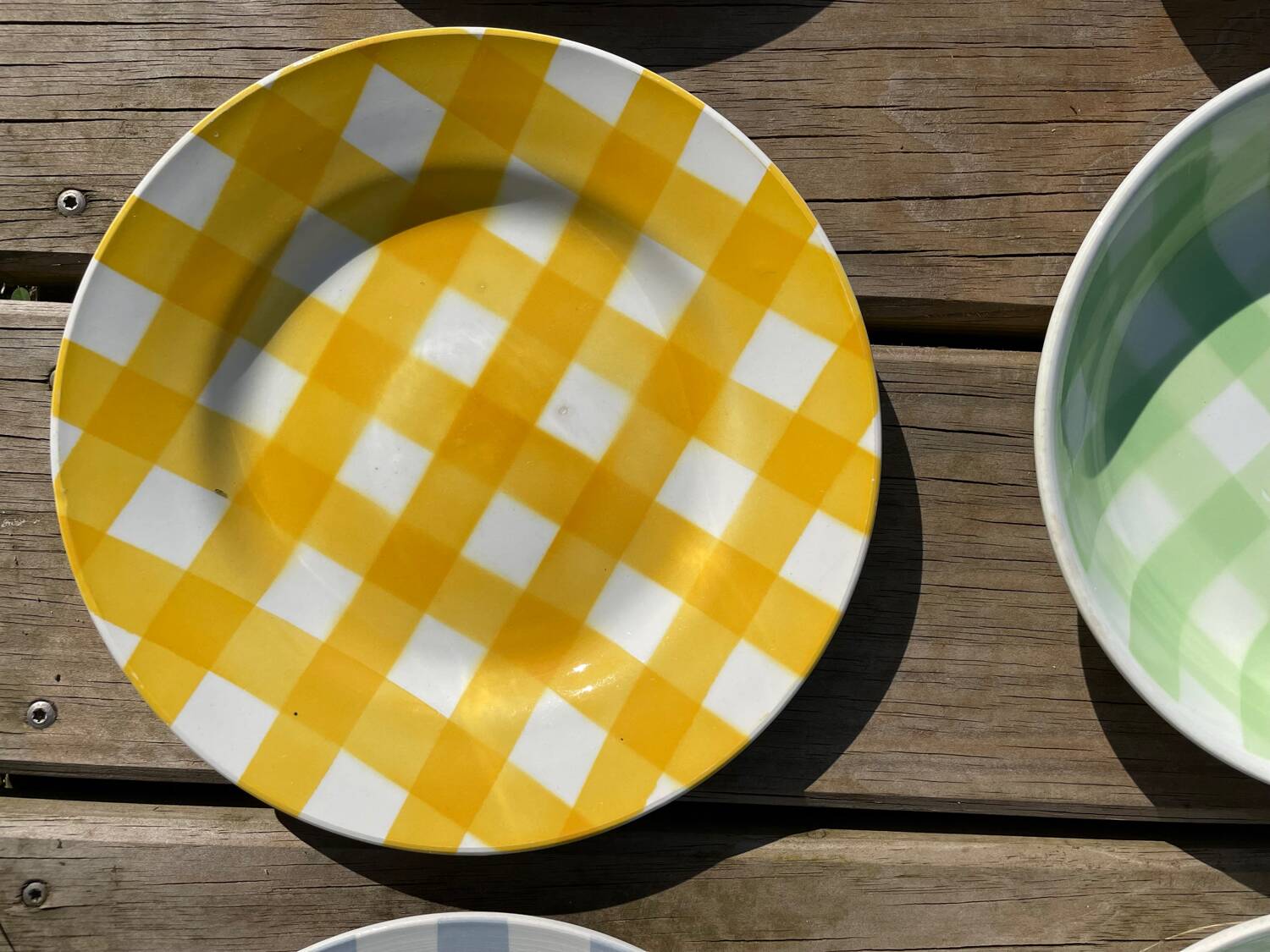 Set of 9 Digoin plates Scottish model