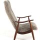 Mid century modern Armchair brown doodle (1) - total restoration - unique