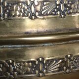 Art Deco brass pot cover