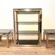 Side tables and display cabinet Renato Zevi produced by Romeo Rega.