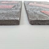 SET OF 2 VINTAGE PANELS FORMING A MURAL 1960 CLOUTIER BROTHERS ROBERT & JEAN 60S