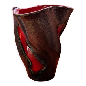 Vase corolle signé