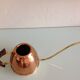 Watering can in hammered red copper and wooden handle/vintage 60s-70s