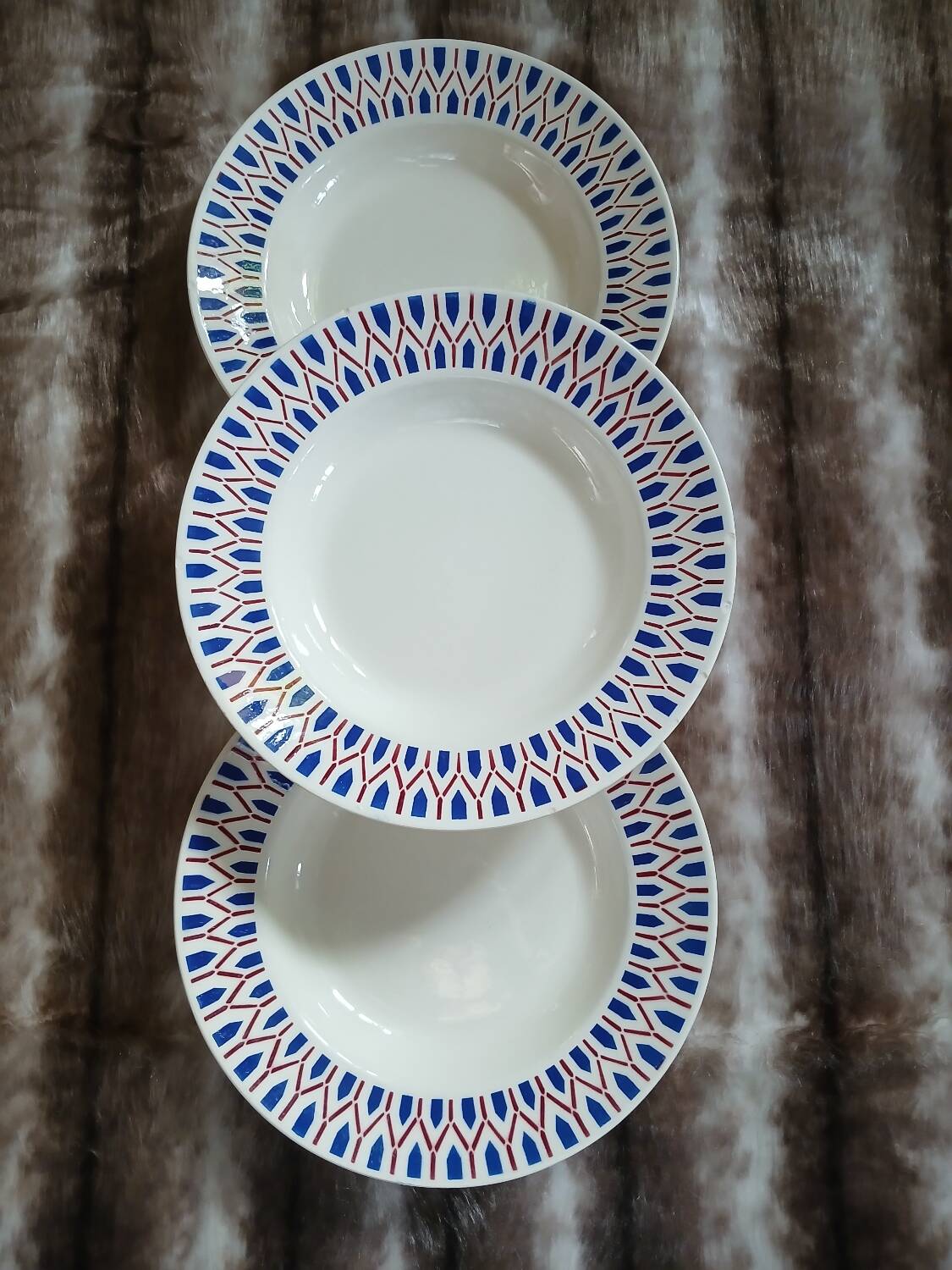 3 antique deep plates from Badonviller