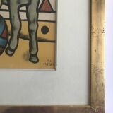 Fernand LÉGER (after) Circus scene. c. 1980. Framed photogravure