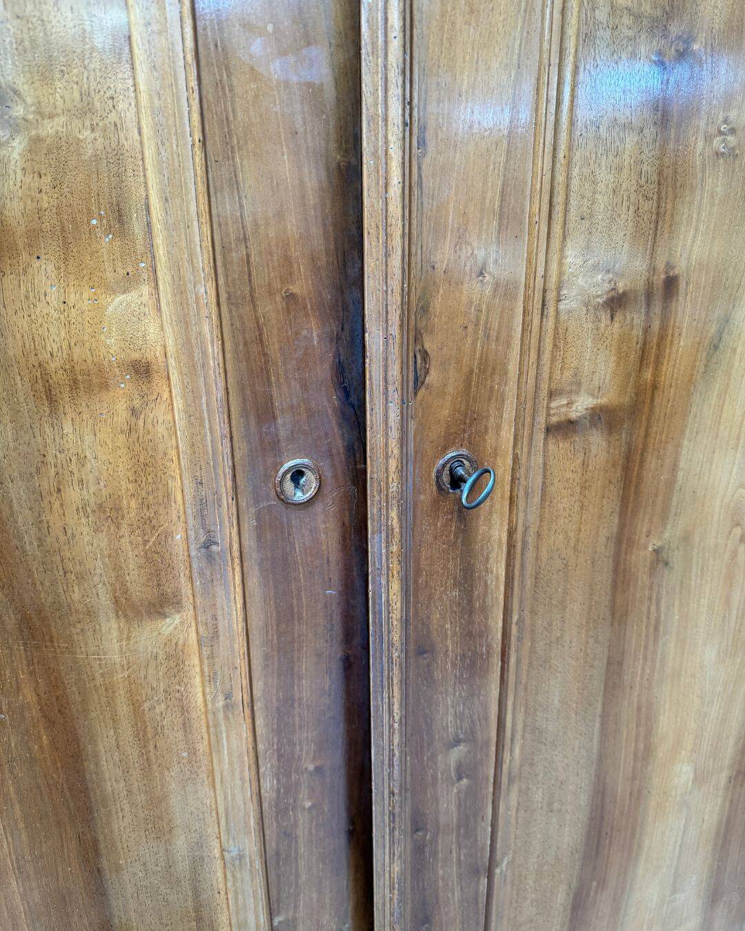 19th-century walnut wardrobe
