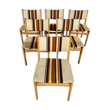 Set of 6 mid-century oak dining chairs by Uldum Mobelfabrik 1960s