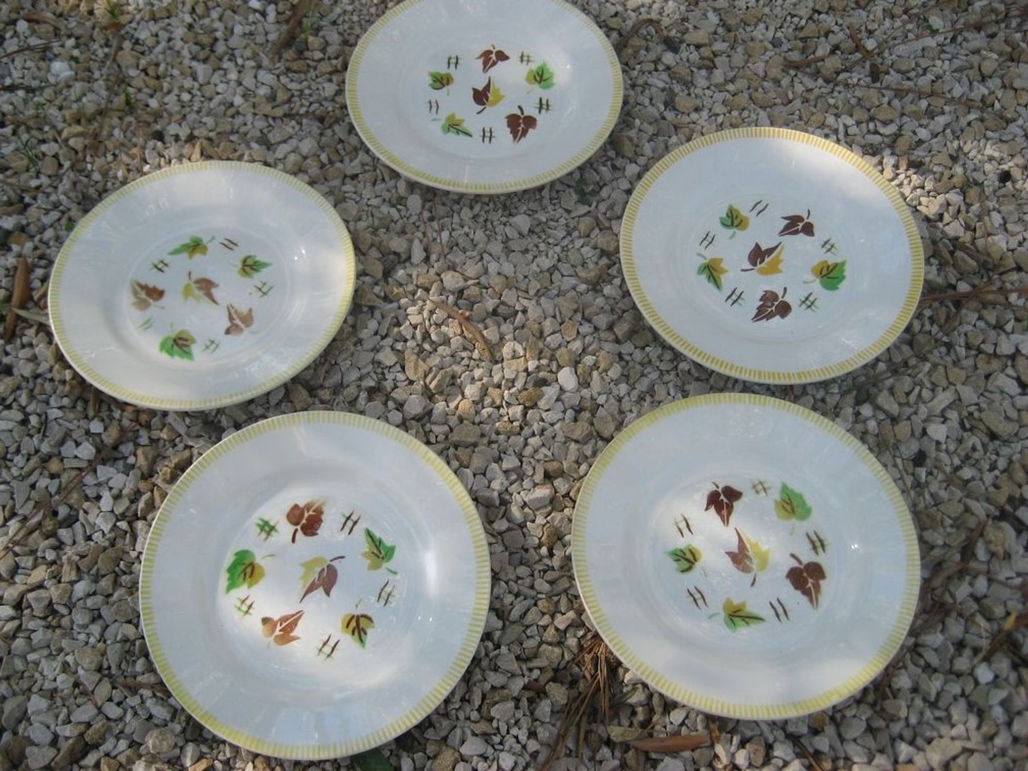 Set de 5 assiettes dessert Digoin modèle sirocco
