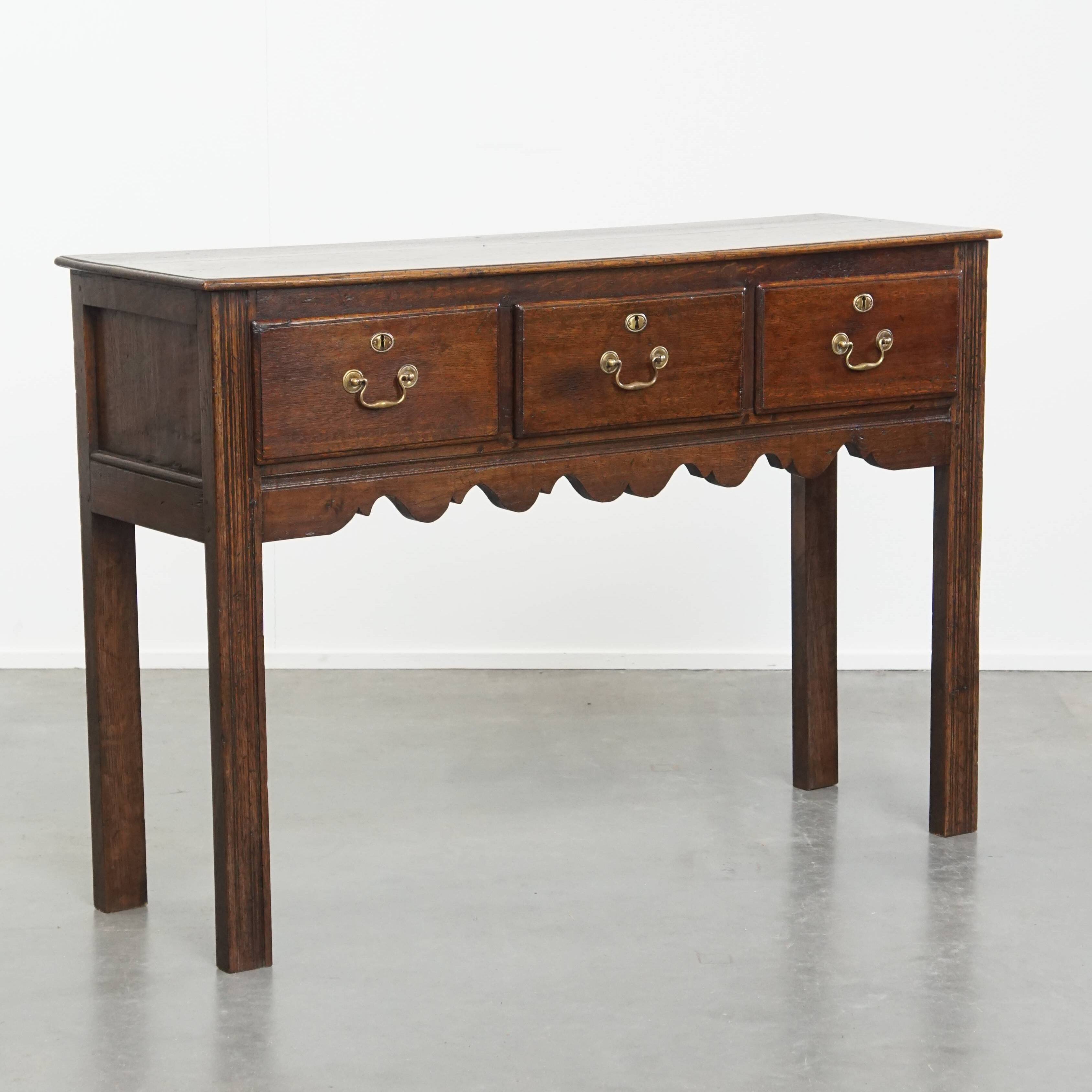 Antique English Oak Side Table / Hall Table from the 19th Century