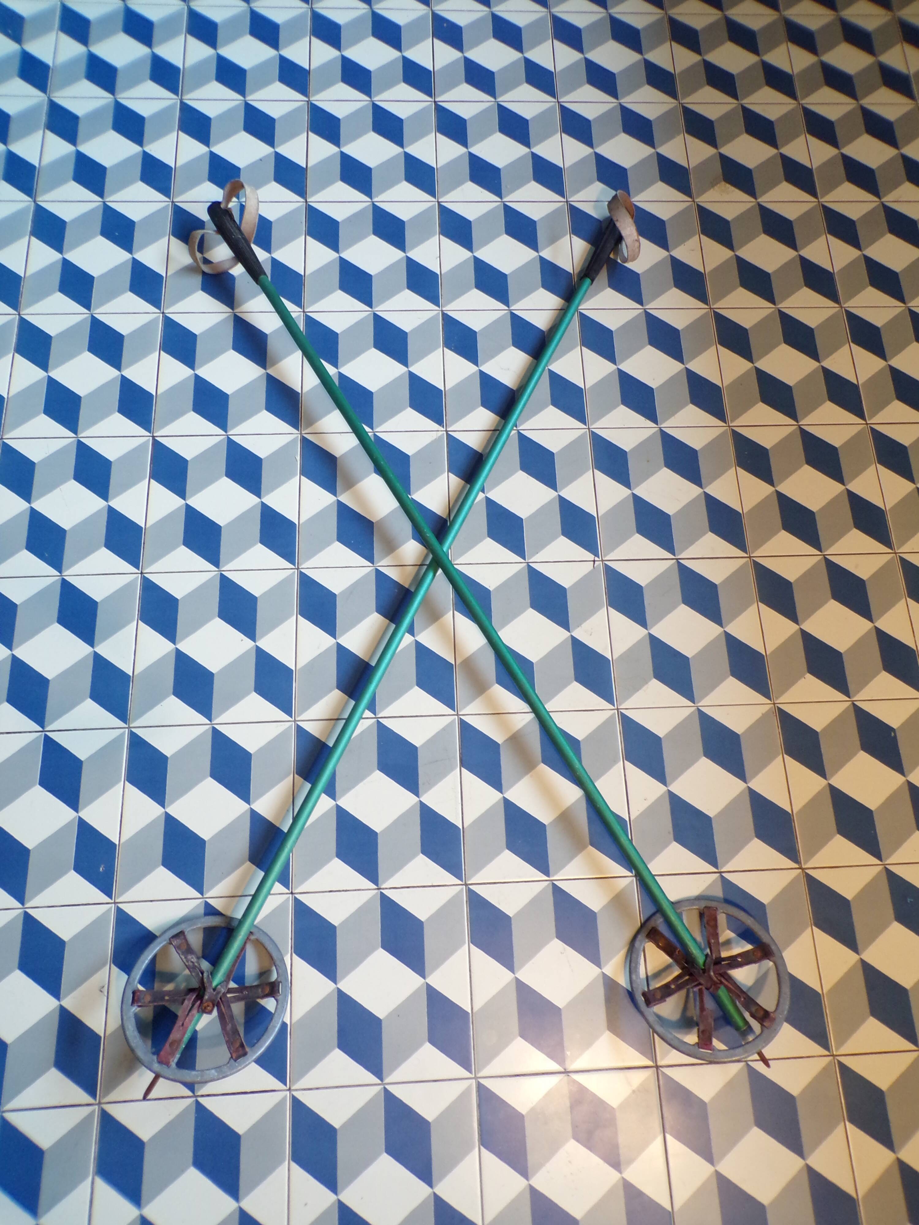 Pair of old ski poles