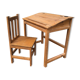 Bureau écolier avec sa chaise en bois
