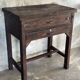 Antique Indonesian teak workbench with two drawers and stretcher H89.