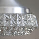 Suspension abat jour en verre épais épais et dôme en aluminium vintage