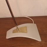 Mid century modern brass and perforated metal arc floor lamp, 1960s