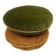 Pair of vintage round velvet cushions