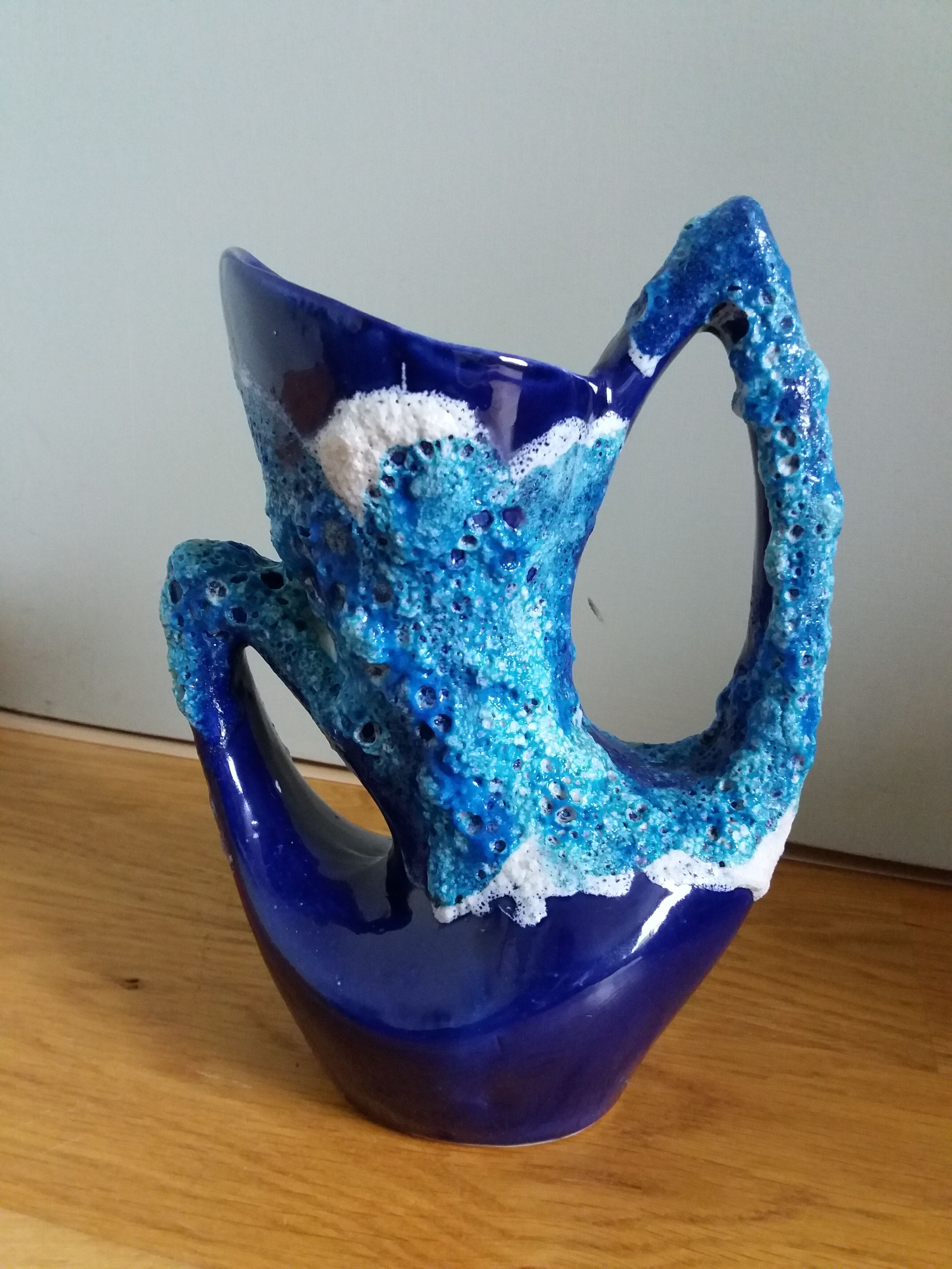 Vase Fat Lava sea foam